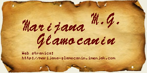 Marijana Glamočanin vizit kartica